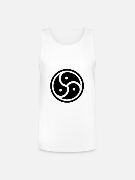 Kink Community Symbol - Unisex Tri-Blend Organic Tank - white