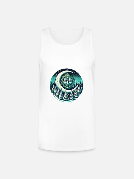 Winter Greenman - Unisex Tri-Blend Organic Tank - white