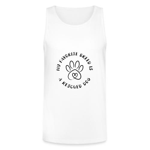 Favorite breed? Rescued dog! - Unisex Tri-Blend Organic Tank