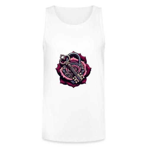 You Hold the Key to My Heart Rose Lock T-Shirt - Unisex Tri-Blend Organic Tank