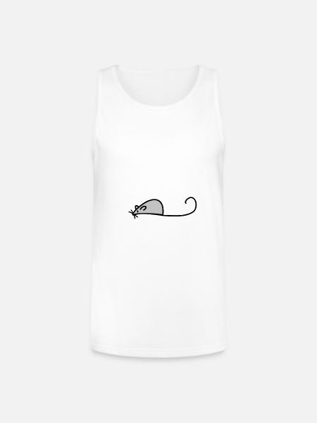 mouse - Unisex Tri-Blend Organic Tank - white