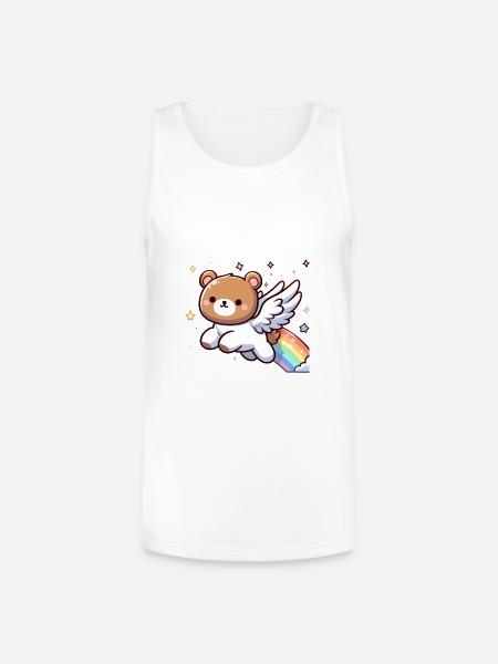 Pegasus Bear - Unisex Tri-Blend Organic Tank - white