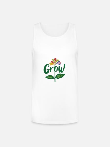 grow - Unisex Tri-Blend Organic Tank - white