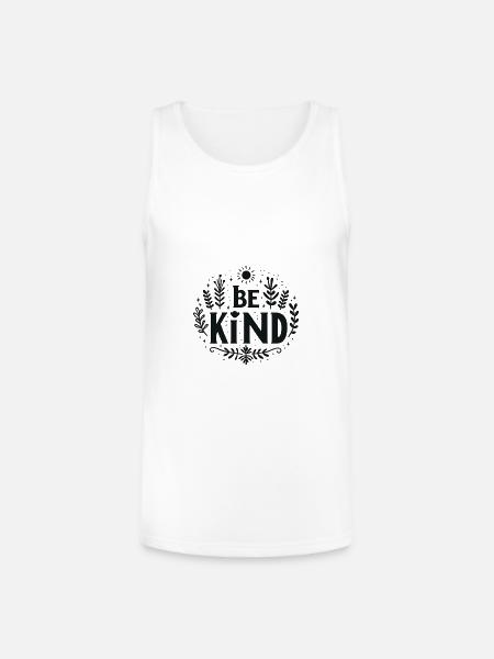 be kind - Unisex Tri-Blend Organic Tank - white