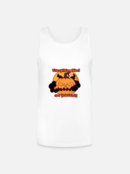 Halloween-everything nice - Unisex Tri-Blend Organic Tank - white