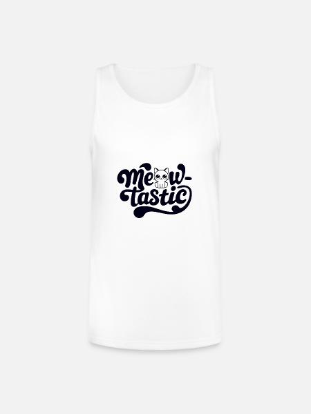 Cat Meow-Tastic Fantastic - Unisex Tri-Blend Organic Tank - white