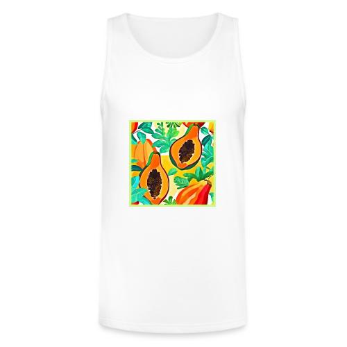 Tropical Papaya Pop Art - Unisex Tri-Blend Organic Tank
