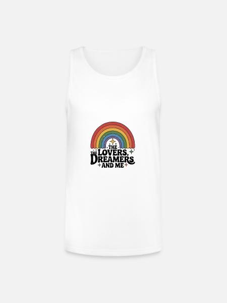 Rainbow Connection - Unisex Tri-Blend Organic Tank - white