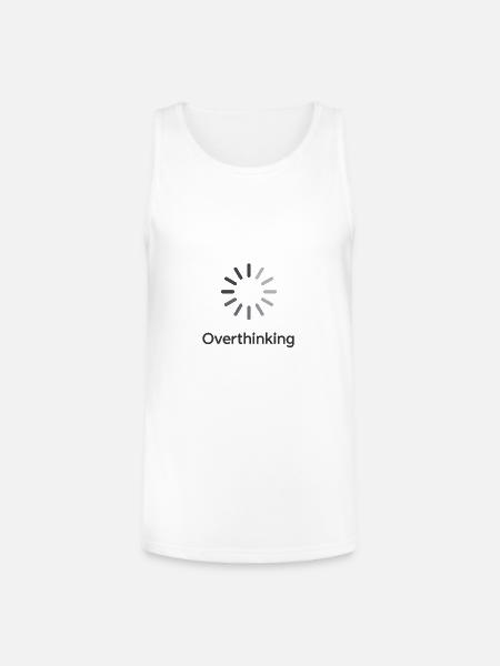 Overthinking Loading - Unisex Tri-Blend Organic Tank - white