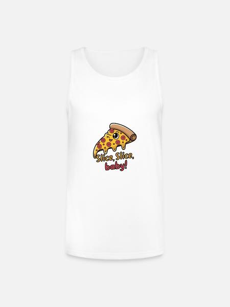 Slice Slice Baby - Unisex Tri-Blend Organic Tank - white