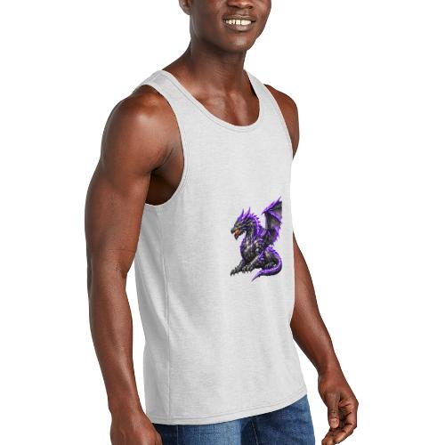 Neon Dragon at Rest - Unisex Tri-Blend Organic Tank
