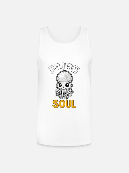 PURE SOUL TSHIRT SHIRT - Unisex Tri-Blend Organic Tank - white