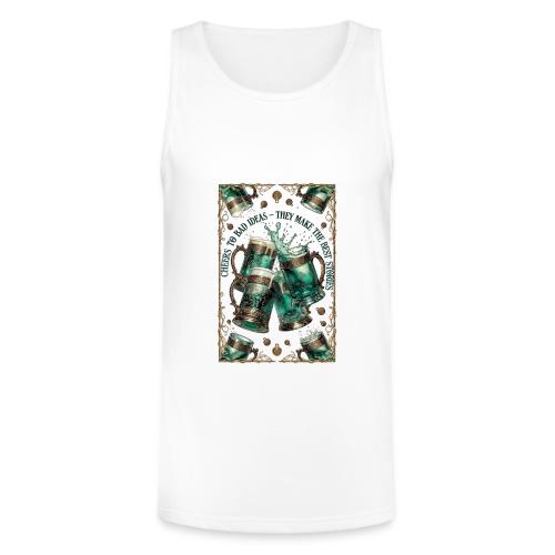 Cheers to Bad Ideas Tankards Graphic Tee - Unisex Tri-Blend Organic Tank