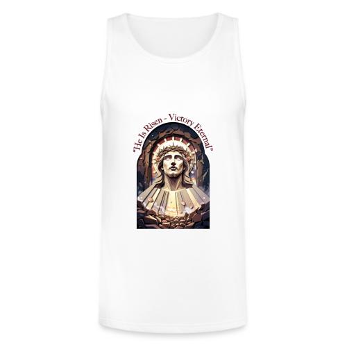 Easter He Is Risen Face of Christ T Shirt, Gift - Unisex Tri-Blend Organic Tank
