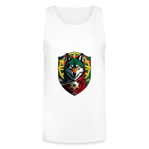 Portugal Iberian Wolf Soccer T Shirt,Football Gift - Unisex Tri-Blend Organic Tank