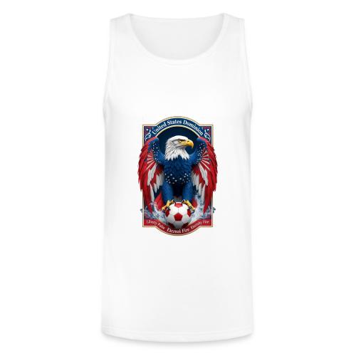 USA Eagle Emblem T Shirt, USA Soccer Pride Gift - Unisex Tri-Blend Organic Tank
