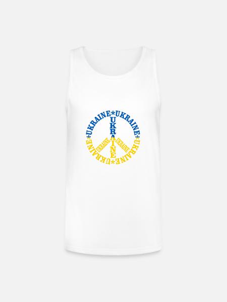 Ukraine Peace - Unisex Tri-Blend Organic Tank - white