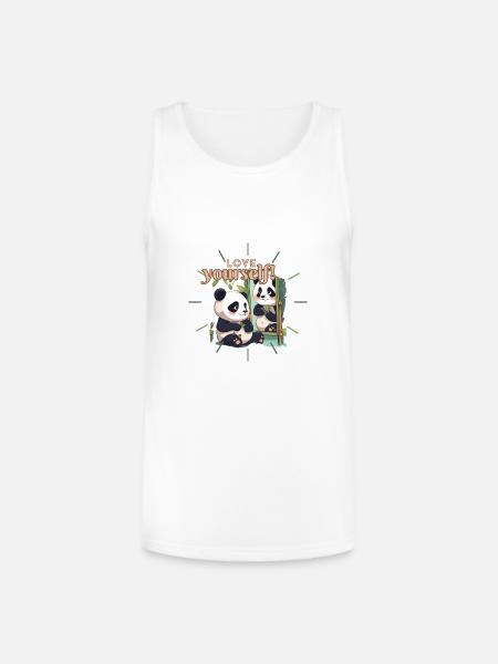Mirror of Self-Love - Unisex Tri-Blend Organic Tank - white