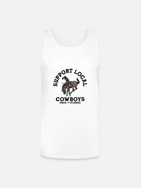 Soutenez les cow-boys locaux - Camisole écologique triblend unisexe - blanc