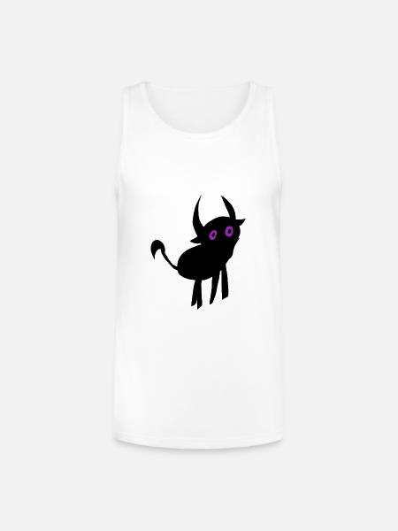 Whimsical Alien Face Design - Unisex Tri-Blend Organic Tank - white