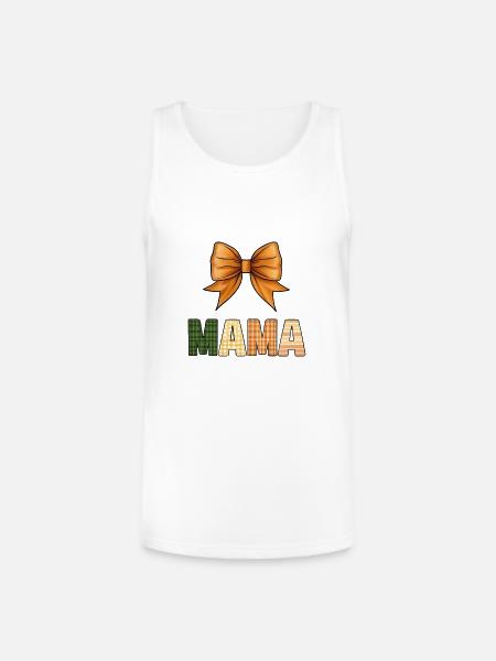 Rustic Gingham Mother Design - Unisex Tri-Blend Organic Tank - white