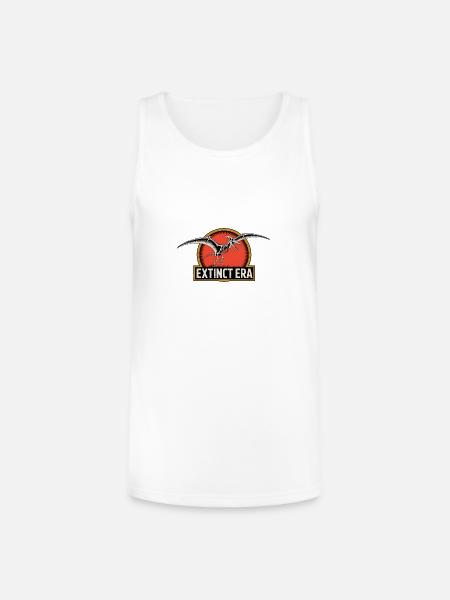 Prehistoric Pterosaur Extinction Logo - Unisex Tri-Blend Organic Tank - white