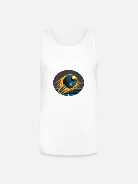 Table Tennis Velocity Burst - Unisex Tri-Blend Organic Tank - white