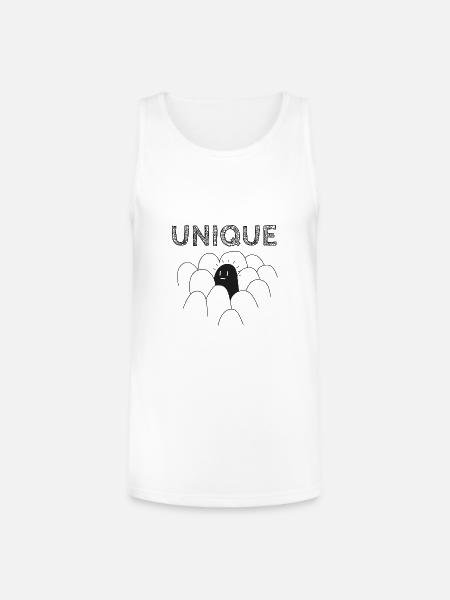 Unique Amidst the Crowd - Unisex Tri-Blend Organic Tank - white