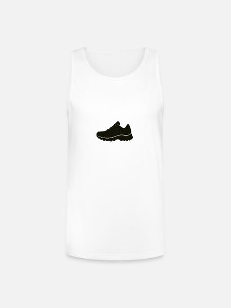 Jetblack Sneaker Silhouette - Unisex Tri-Blend Organic Tank - white