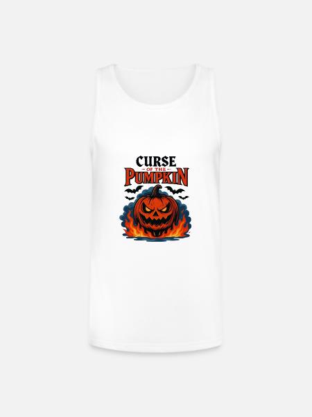 Curse of the Pumpkin - Unisex Tri-Blend Organic Tank - white