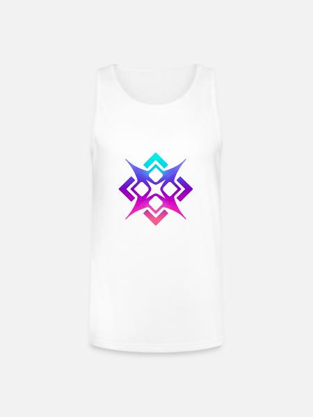 Prismatic Star Glyph - Unisex Tri-Blend Organic Tank - white