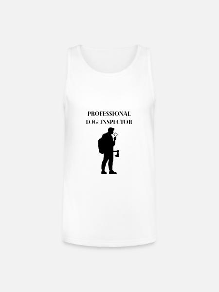 Busker Silhouette with Microphone - Unisex Tri-Blend Organic Tank - white