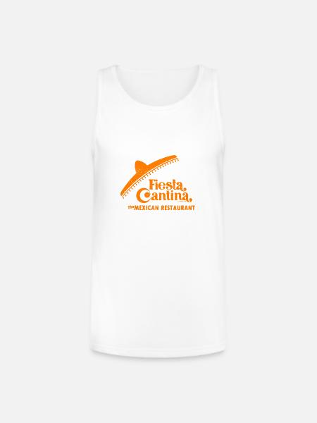 Fiesta Cantina Retro Tee - Unisex Tri-Blend Organic Tank - white