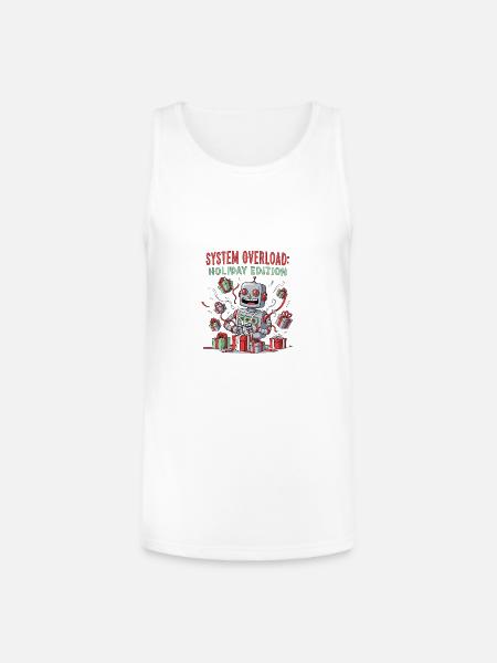 System Overload Holiday - Unisex Tri-Blend Organic Tank - white