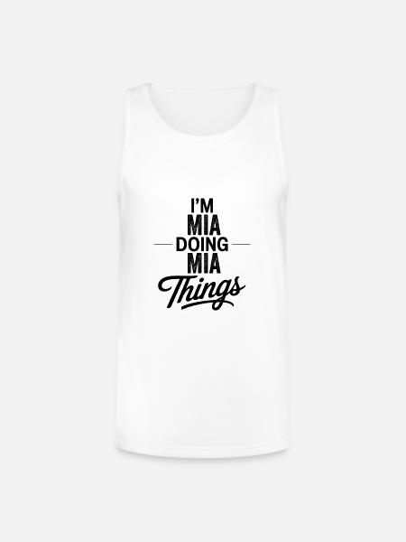 I'm Mia Doing Mia Things - Unisex Tri-Blend Organic Tank - white