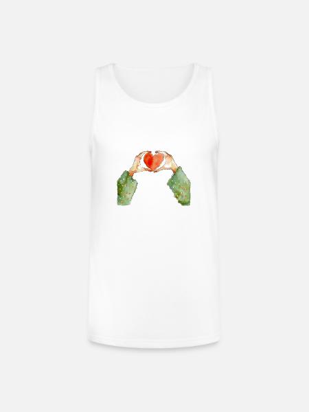 Hands Heart - Unisex Tri-Blend Organic Tank - white