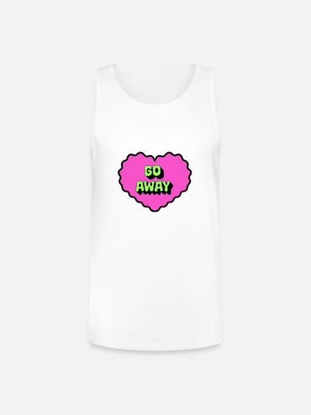 Go Away - Unisex Tri-Blend Organic Tank - white