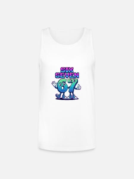 Six Seven 6 7 - Unisex Tri-Blend Organic Tank - white