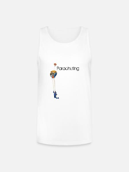 Parachuting - Unisex Tri-Blend Organic Tank - white