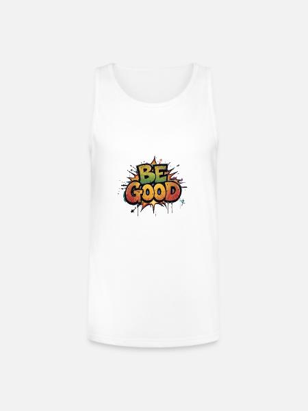 Be Good Graffiti Burst - Unisex Tri-Blend Organic Tank - white