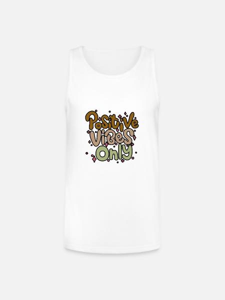 Positive Vibes Only - Unisex Tri-Blend Organic Tank - white