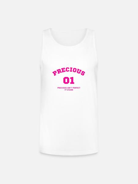 Precious 01 - Unisex Tri-Blend Organic Tank - white