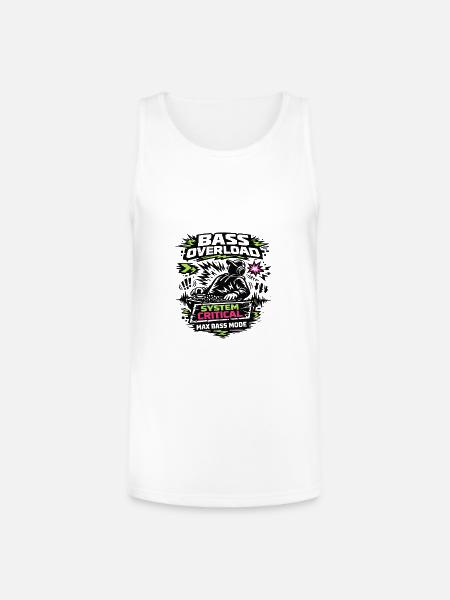 Bass Overload System Critical - Unisex Tri-Blend Organic Tank - white
