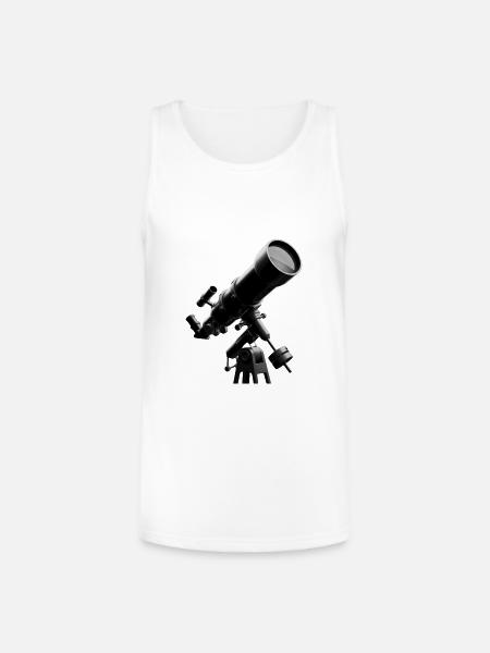 Skywatch Telescope Art - Unisex Tri-Blend Organic Tank - white