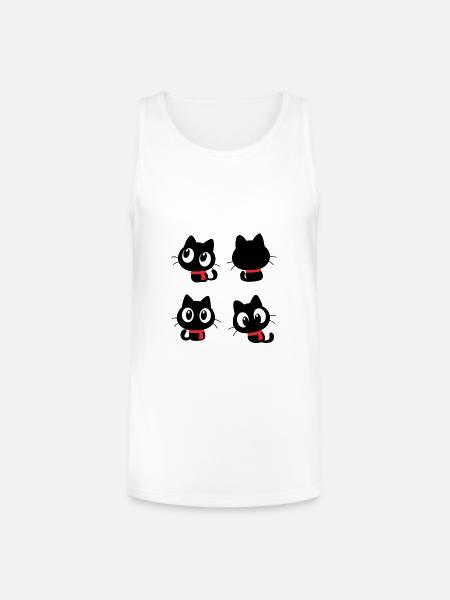 Noir Eyes Quartet - Unisex Tri-Blend Organic Tank - white