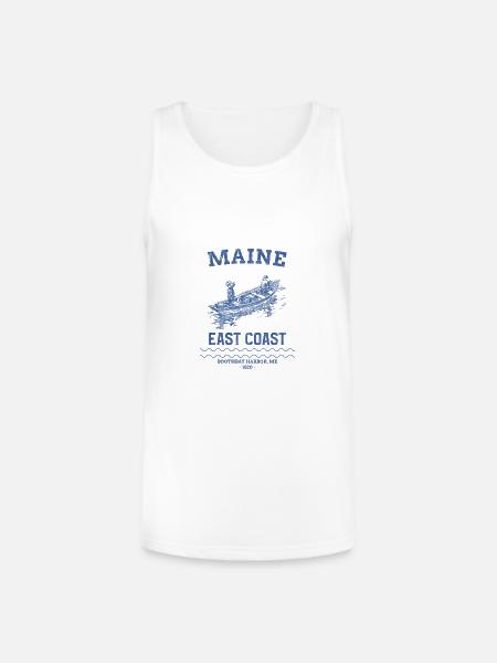 east_coast_boothbay - Unisex Tri-Blend Organic Tank - white
