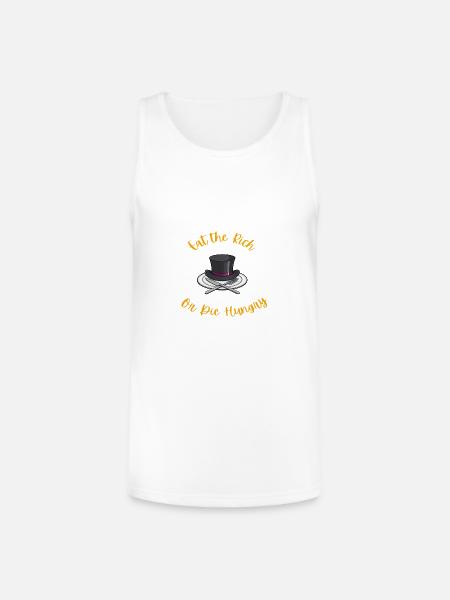 Eat the rich - Unisex Tri-Blend Organic Tank - white