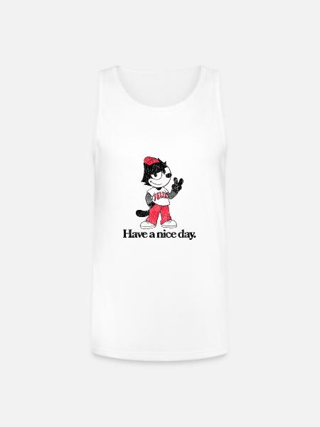 Felix The Cat In Skater Style & Have A Nice Day - Unisex Tri-Blend Organic Tank - white
