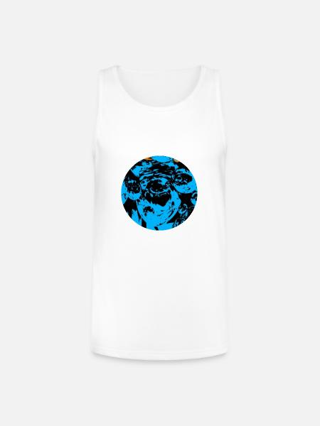 Blue Echo Faces - Unisex Tri-Blend Organic Tank - white