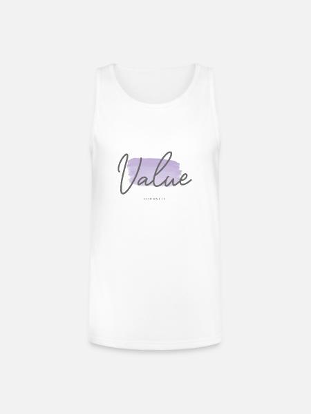 Value Yourself - Unisex Tri-Blend Organic Tank - white